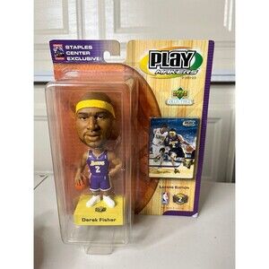 2001 UPPER DECK PLAY MAKERS DEREK FISHER LAKERS BOBBLEHEAD WITH CARD